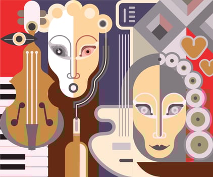 Abstract Musical Background vector
