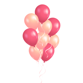 Luxury Pink Birthday Decoration Balloons png
