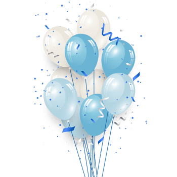 Luxury Blue Birthday Decoration Balloons png