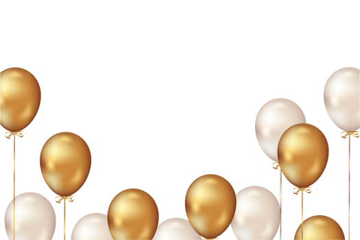 Confetti And luxury gold Balloon Birthday Celebration border png