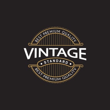 Elegant Vintage Retro Badge Label Emblem Logo design inspiration. vector
