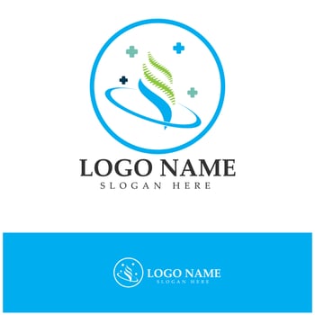 Spine diagnostics symbol logo template vector illustration design