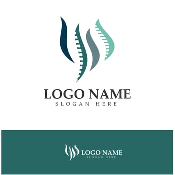 Spine diagnostics symbol logo template vector illustration design