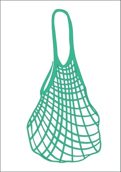 Modern abstract with green string bag for healthy lifestyle design. green shopping bag. Healthy lifestyle concept. business concept. Ecology concept. vector design.