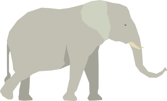 Elephant animal flat vector design isolated png