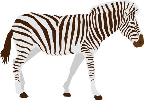 Zebra animal flat vector design isolated png