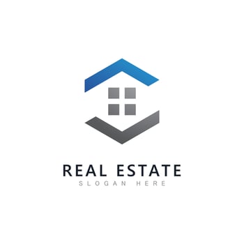 Real estate logo template vector.Abstract house icon vector