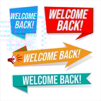 Modern design welcome to the team text on speech bubbles concept vector