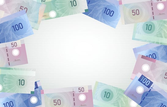 Money Border on White Background vector