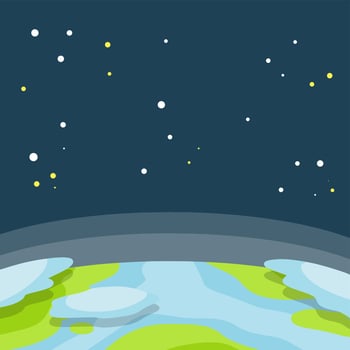Exploring the world. Space object. Flat cartoon illustration vector