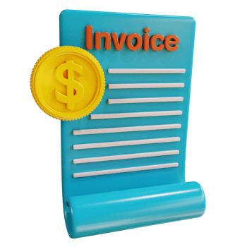 3D Icon Business Invoice Billing for Website, Landing Page, Banner, Marketing Source, Presentation png