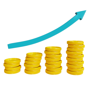 3D Icon Business Profit Growth for Website, Landing Page, Banner, Marketing Source, Presentation png