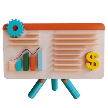 3D Icon Business Presentation Analytics for Website, Landing Page, Banner, Marketing Source png