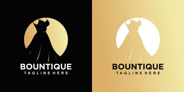 Bountique logo design vector with creative unique concept premium vector