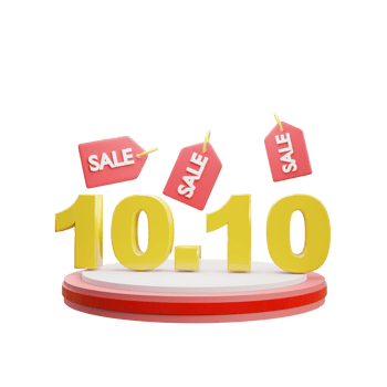 10 10 promotion 3d render with podium stage png