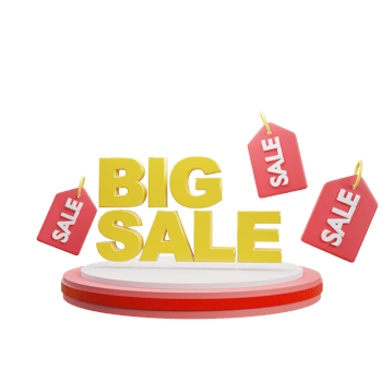 Big sale 3d render pomotion png