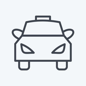 Icon Taxi. suitable for Automotive symbol. line style. simple design editable. design template vector. simple illustration vector