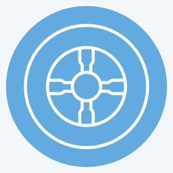 Icon Tire. suitable for Automotive symbol. blue eyes style. simple design editable. design template vector. simple illustration vector