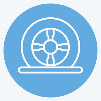 Icon Tire Flat. suitable for Automotive symbol. blue eyes style. simple design editable. design template vector. simple illustration vector