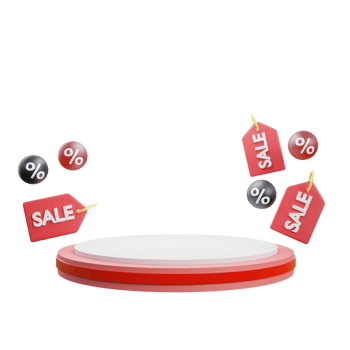 3d podium stage with sale off png