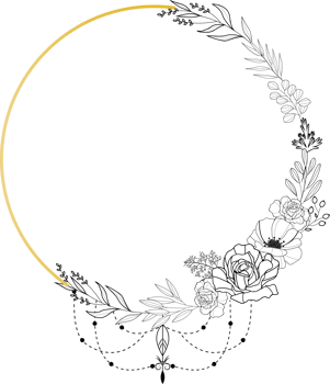 flower frame wreath  ring watercolor illustration png