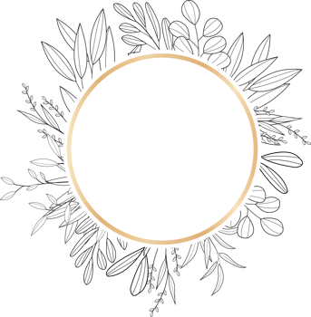 flower frame wreath  ring watercolor illustration png