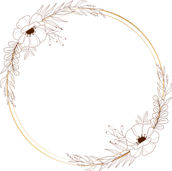flower frame wreath  ring watercolor illustration png