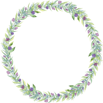 flower frame wreath  ring watercolor illustration png