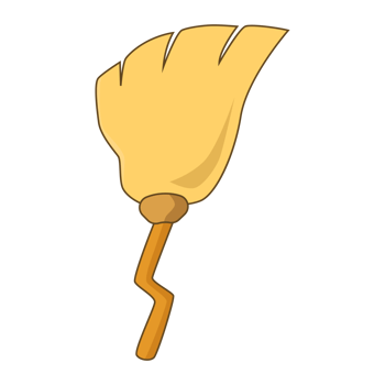 cartoon broom halloween png