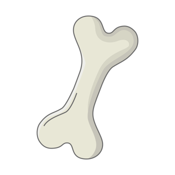 Illustration of cute cartoon Halloween white bones png