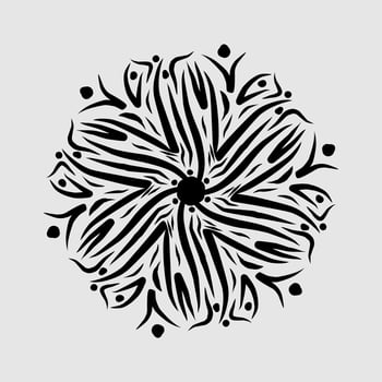Abstract vector, black and white radial style. Simple and attractive Mosaic Type vector