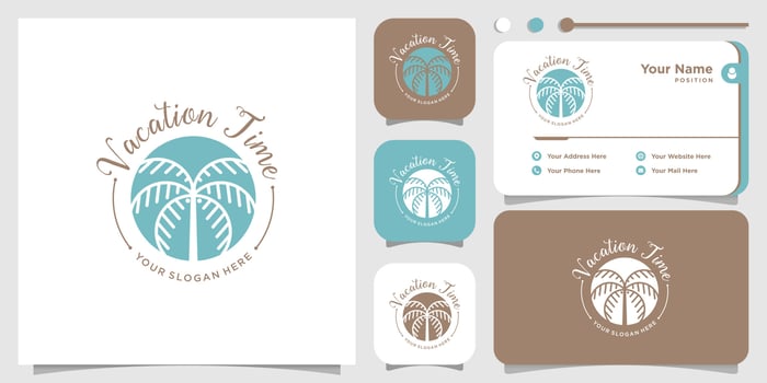 Palm logo design vector with creative simple and unique concept