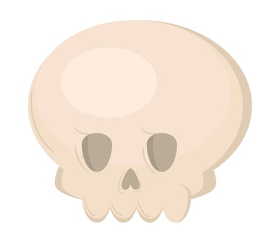 skull flat icon vector