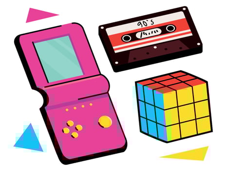 retro 90s vintage vector