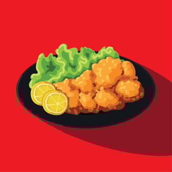 japanese food tempura vector