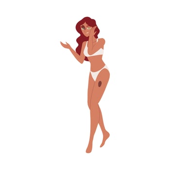 woman with spots in body vector
