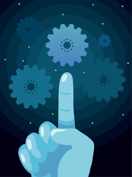 hand index gears vector