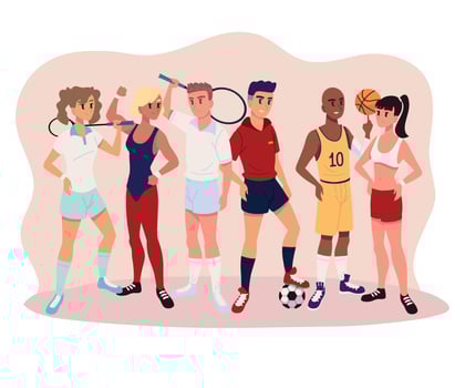 athletics sports people vector