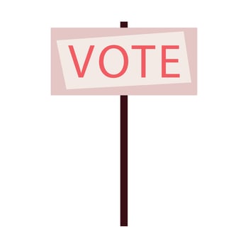 vote banner democracy vector