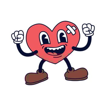cartoon love heart vector
