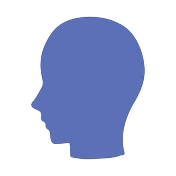 human head profile vector