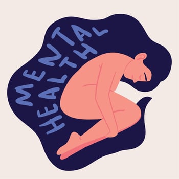 mental health woman vector