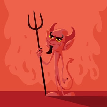 halloween devil character vector