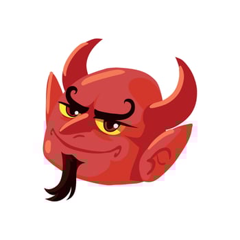 halloween devil face character vector