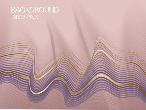 Abstract pink gradient with gold luxury background vector