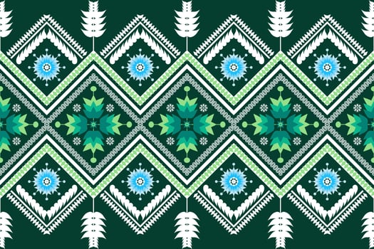 Geometric ethnic oriental traditional art pattern.Figure tribal embroidery style.Design for background,wallpaper,clothing,wrapping,fabric,element,vector illustration. vector