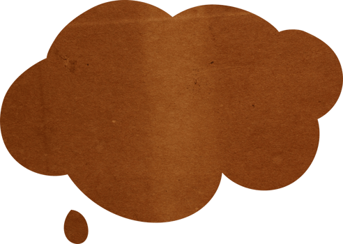 Speech bubbles icons with paper texture background, png