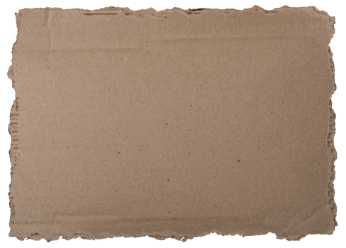 torn kraft paper texture isolated on white background png