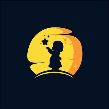 Kids dream logo design template vector