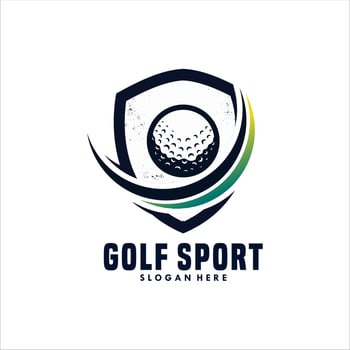 golf sport logo template design vector